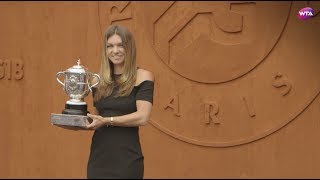 Simona Halep  Roland Garros 2018  Trophy photoshoot [upl. by Solakcin]