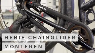 Hebie Chainglider monteren  demonteren  Fiets kettingkast [upl. by Namrehs]