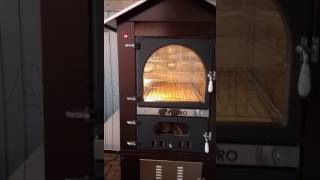 Forno a legna in acciaio da esterno AgriEuro Magnus 100 Deluxe EXT Inox  smalto ramato [upl. by Colpin555]