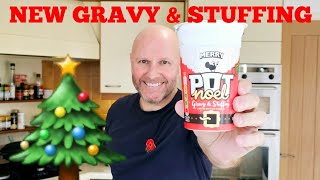 New CHRISTMAS DINNER GRAVY amp STUFFING POT NOODLE Review [upl. by Nishom]