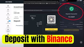 How to deposit exness from binance  Exness deposit live [upl. by Adnuahsor53]