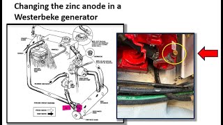 Changing the zinc anode in a Westerbeke generator [upl. by Aissac964]