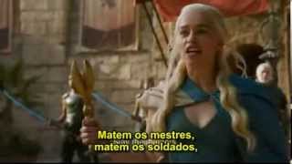 Game of Thrones  Daenerys Targaryen e seu exército guerreiros imaculados Legendado BR [upl. by Trabue]