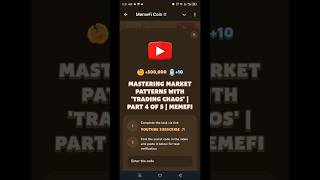 Mastering Market Patterns with Trading Chaos  Part 4 of 5  Memefi Youtube Video Code [upl. by Namsu]