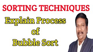 Explain about Sorting Techniques and process about Bubble Sort by Satish Sir [upl. by Leahcim]