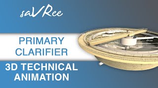 Primary Clarifier  3D Technical Animation [upl. by Ynffit]