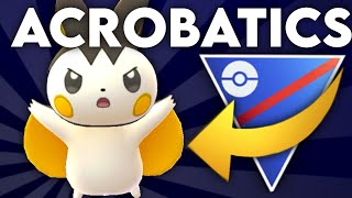 NEW ACROBATICS EMOLGA DEALS AWESOME DAMAGE IN THE GREAT LEAGUE  Pokémon GO Battle League [upl. by Mayce]