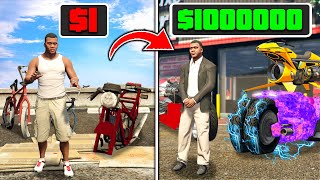 CONCESIONARIO de MOTOS de 1 VS 1000000 en GTA 5 [upl. by Mettah133]