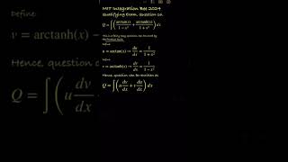 ∫arctanx1x²arctanhx1x² dx MIT Integration Bee 2024 Qualifying Exam Question 16 [upl. by Matilde]