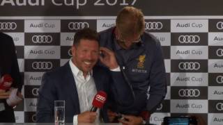 Lost in translation  Klopp helps out Simeone at press conference [upl. by Av]