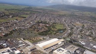 HD Flying over Kahului town Maui Hawaii from the air  Scenic flight [upl. by Adym994]