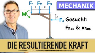 Resultierende Kraft  Momentensatz  Abstand der Resultierenden [upl. by Pisano]