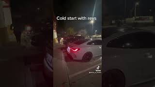 2022 bmw m440i catless x full exhaust cold start and revs [upl. by Ylrebmyk]