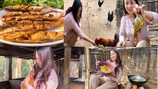 A day in my life at home Ep2 Nagaland Organic Garden tour fishing cooking [upl. by Barrada]