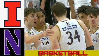 19 ILLINOIS vs NORTHWESTERN Basketball Game Full Highlights 2024 [upl. by Kenzie]