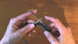 How to Knit Strung Beads 2 40113 [upl. by Noiek188]