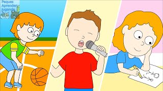 Actividades y hobbies en inglés para niños Video de Peques Aprenden Jugando Aprender inglés [upl. by Ateekal]