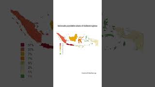 Indonesia population share  country population division [upl. by Klos]