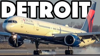 Michigans BUSIEST Airport  Incredible Plane Spotting in Detroit DTWKDTW [upl. by Durrett]