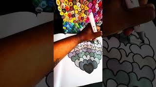 ASMR COLORING ON MY COLORING PAGE 🖤🩶 [upl. by Karim]