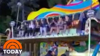 Scary Viral Video Carnival Ride Breaks With Passengers On Board [upl. by Akemot97]