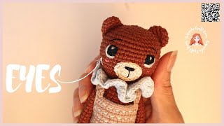 118 ENG SUB HOW TO EMBRODER EYES FOR AMIGURUMI USING WOOL [upl. by Atiluj393]