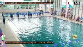 Event 215 Girls 10 Years Old 50 Meters Breaststroke Marie Anusorn Swimming Cup 2024 [upl. by Assyla]