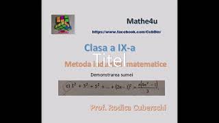 Clasa a IX a Inductie matematica I [upl. by Lezley459]