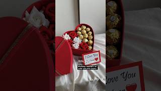 FERRERO ROCHER and ROSES Hamper for your Partner ❤️coupleferrero rosehamperslovetrendinggift [upl. by Ydnam]