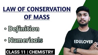 Law of conservation of Mass  Definition and Numericals  Class 11 Chemistry chemical combination [upl. by Surovy]