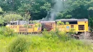 Blown Engine On US Military Train Filmed Live Keep Watching Video Quality Improves [upl. by Derraj]