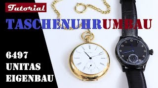 Taschenuhr Umbau  Uhr selber bauen  Tutorial  Eta Untias 6497  6498  DIYUhrenbauer [upl. by Corie186]