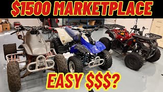 I spent 1500 on 3 Four Wheelers to Fix and Flip How Bad are they [upl. by Lubba]