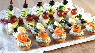 Canapés surtidos y fáciles de hacer para Navidad Siempre que los hago gustan mucho [upl. by Aratas]