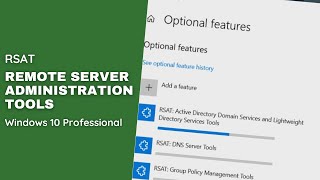 RSAT  remote server administration tools  windows 10  windows server2019 [upl. by Eedya230]