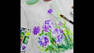 Paint a hydrangea in watercolour hydrangeas artvideo easyarttips painting arttechniques art [upl. by Maye128]