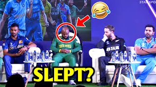 WTF 🤣 Temba Bavuma SLEPT during World Cup Conference Reacts  Cricket News Facts [upl. by Quinta233]