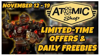 CHECK OUT THIS WEEKS FREE ITEMS IN THE ATOMIC SHOP [upl. by Aig]