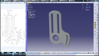 Catia V5 tuto Part Design Practice 5 HD for beginners [upl. by Eninnaj30]