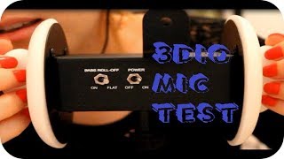 ASMR 3Dio Mic Test Ear TouchingBrushing Whispered [upl. by Slack324]