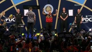 Dimitri van den Bergh Walk on  World Darts Championship 2022 Round 2 [upl. by Ozne]