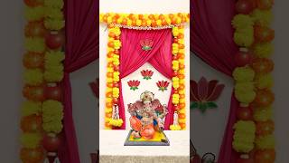 Ganpati decoration at home  easy ganpati decoration idea by Punekar Sneha [upl. by Suoicerp]