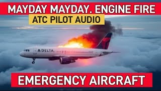 AIRCRAFT🆘 ENGINE FIRE ATC PILOT AUDIO DELTA AIRLINES AIRBUSA320 [upl. by Darice977]