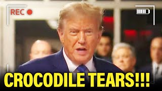 CRY BABY Trump has MAJOR EMOTIONAL ISSUES Exiting Trial [upl. by Crystal]