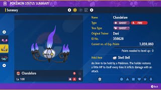 Chandelure  7 Star Meganium Raid  Solo  Pokemon ScarletViolet [upl. by Yevre209]