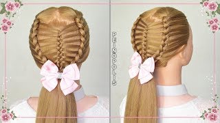 Peinados con Coletas para Niñas  Trenzas Faciles y Rapidas [upl. by Amil115]