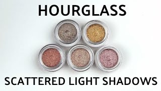 HOURGLASS Scattered Light Shadows Live Swatches amp Review [upl. by Lenor]