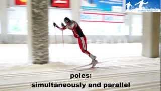 crosscountry skiing technique double poling with heel rise [upl. by Garlinda]