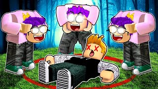 LAST TO LEAVE SCARY ROBLOX STORY WINS 10000 WE ALMOST OOF [upl. by Nnylorac]