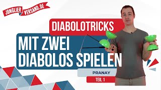 Mit zwei Diabolos spielen  START  Teil 1  Tutorial  Jonglierversand [upl. by Eimac156]